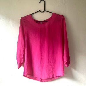 See-through sexy blouse pink. Sleeves are open